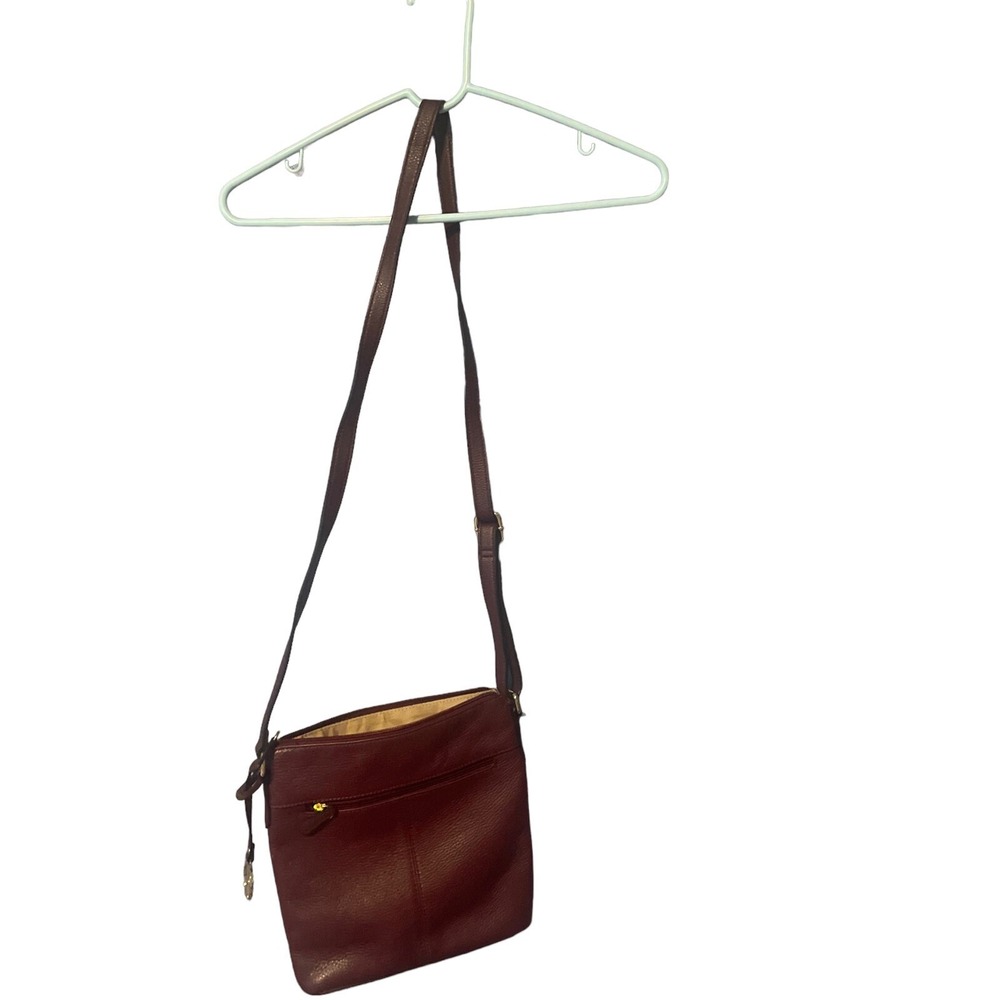 Giani Bernini Handbag Women Small Red Leather Lined Purse Shoulder Bag